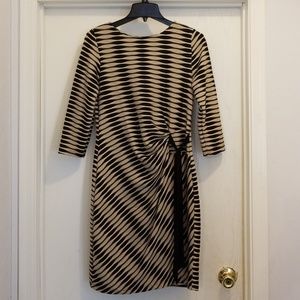 Women's Black and Tan Striped Dess Size 10